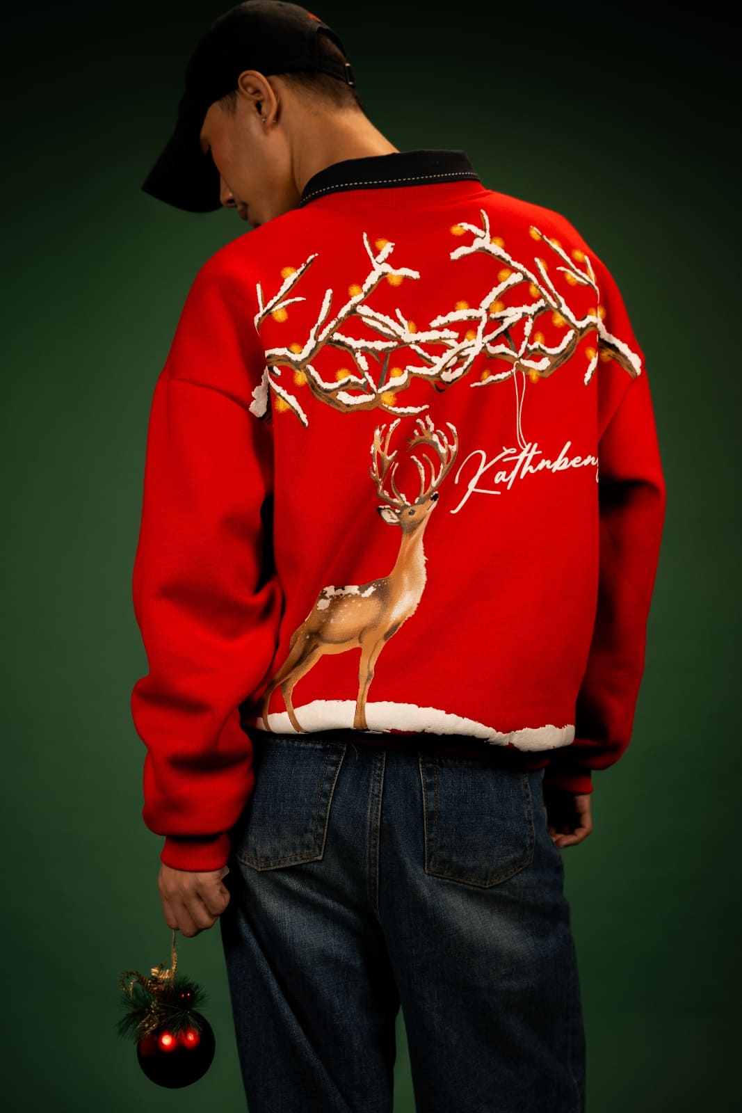 Crimson Deer Crewneck