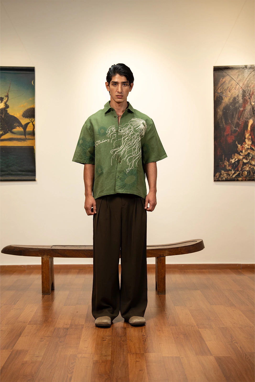 Jasu Linen Shirt - Olive