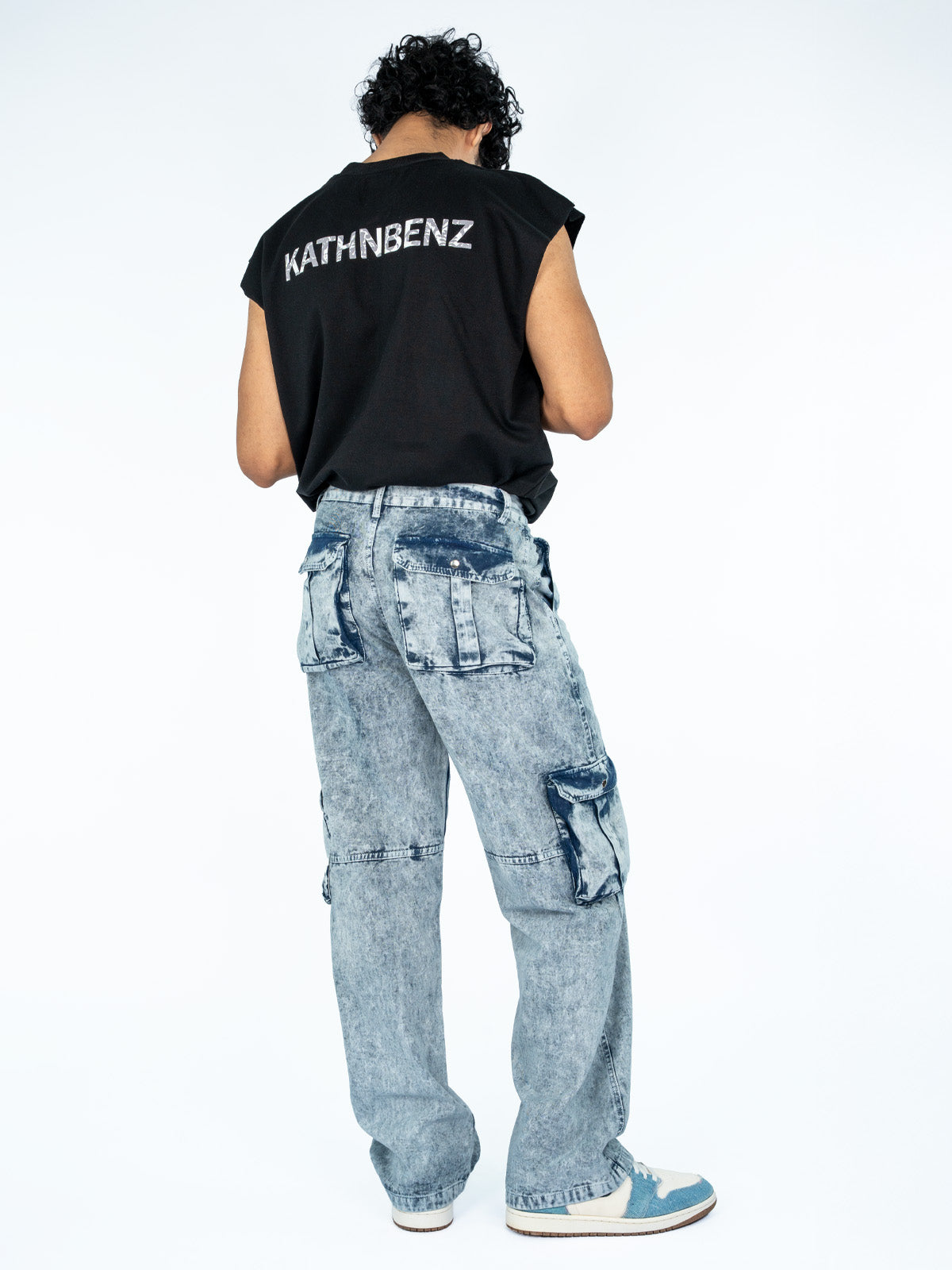 Premium cotton lycra streetwear cargos Frostbite by Kathnbenz