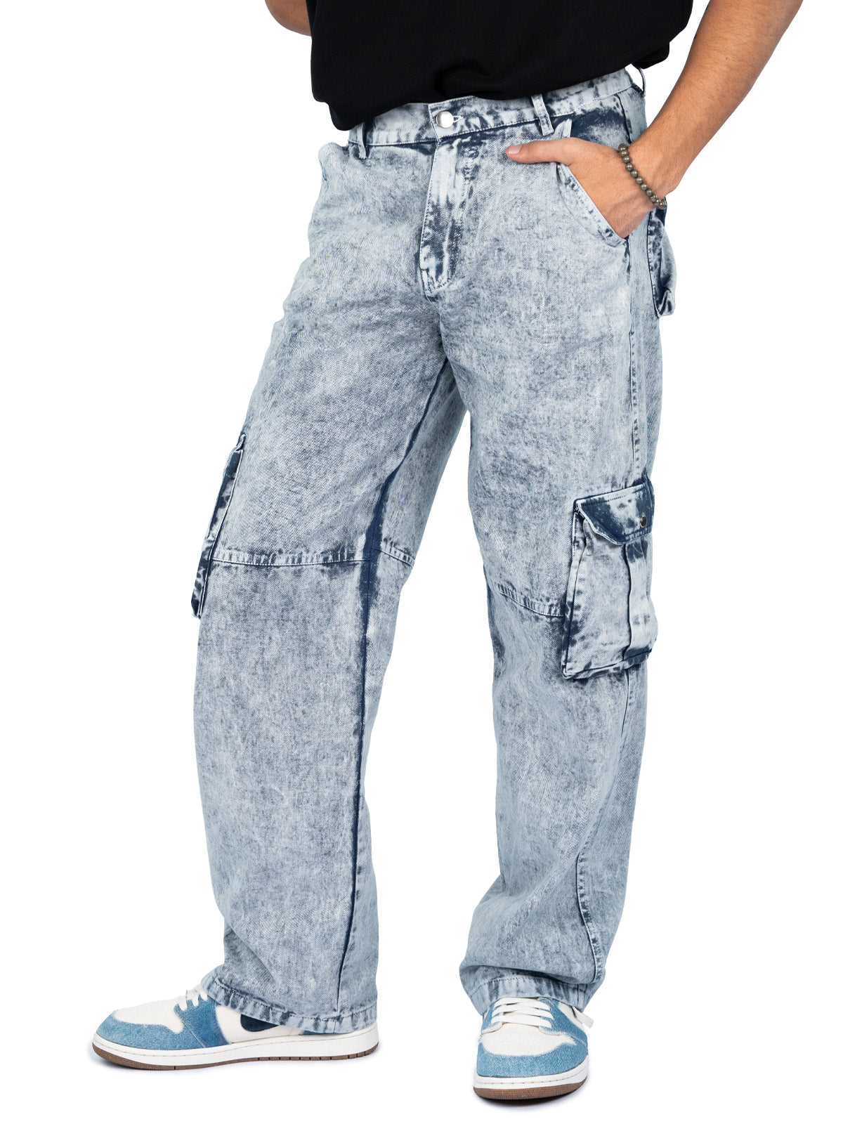 Durable cotton lycra fabric Frostbite oversized cargo pants