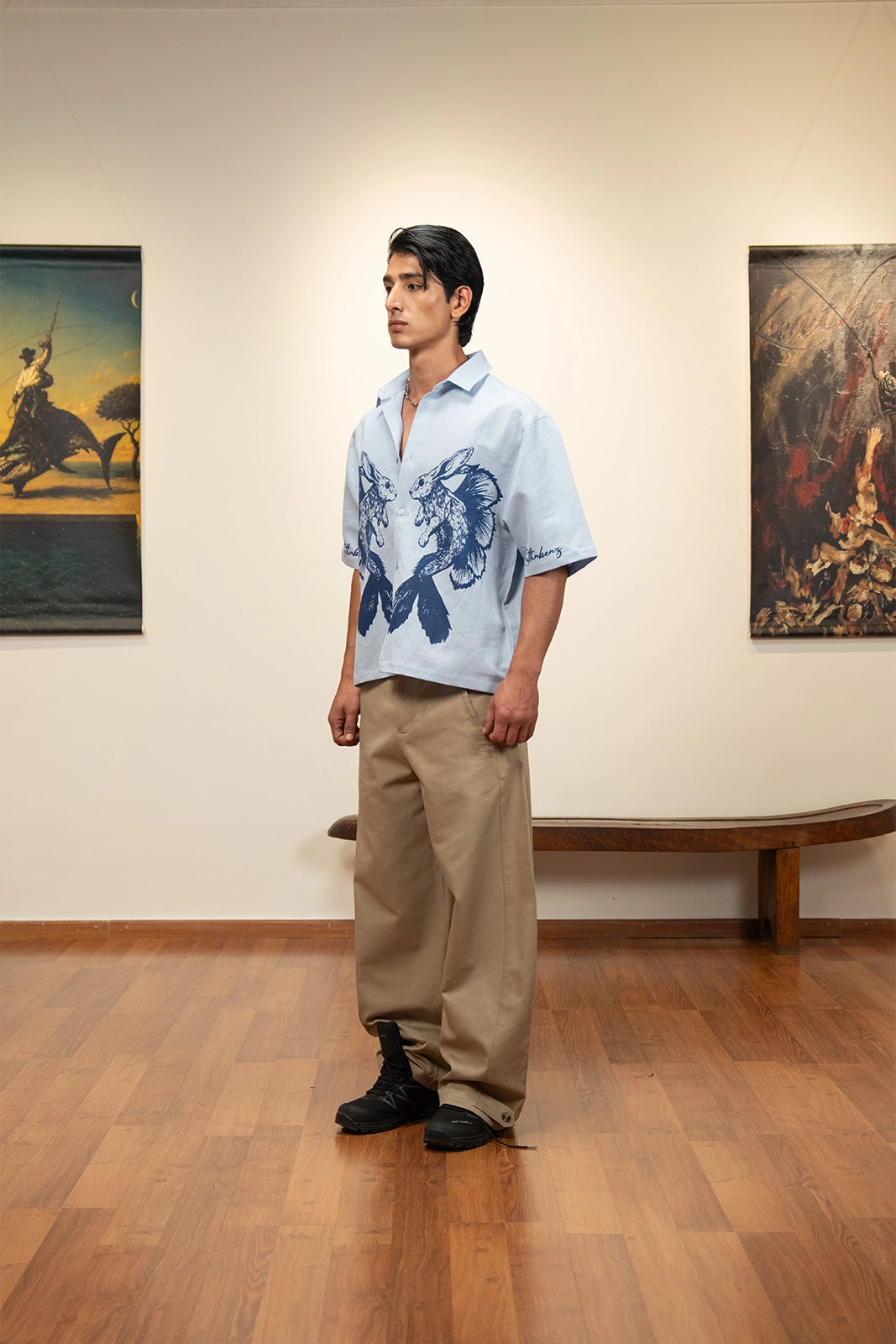 Finhare Linen Shirt - Ice Blue