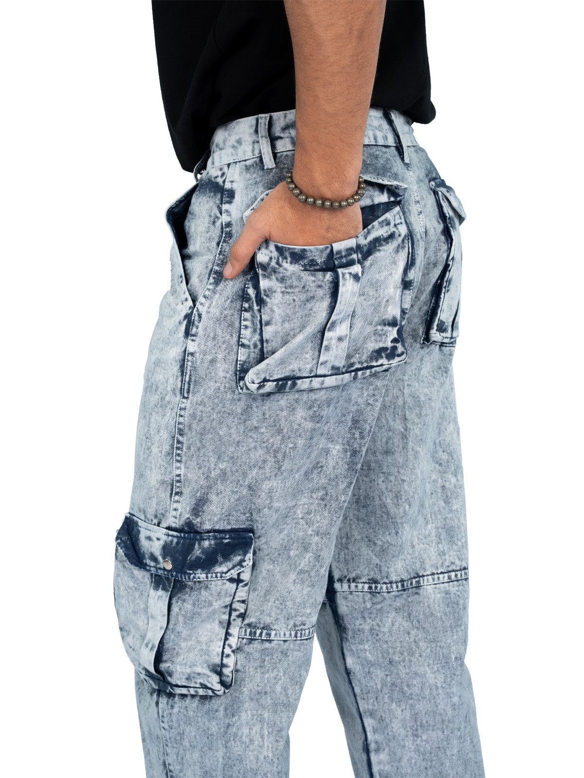 Premium cotton lycra streetwear cargos Frostbite by Kathnbenz