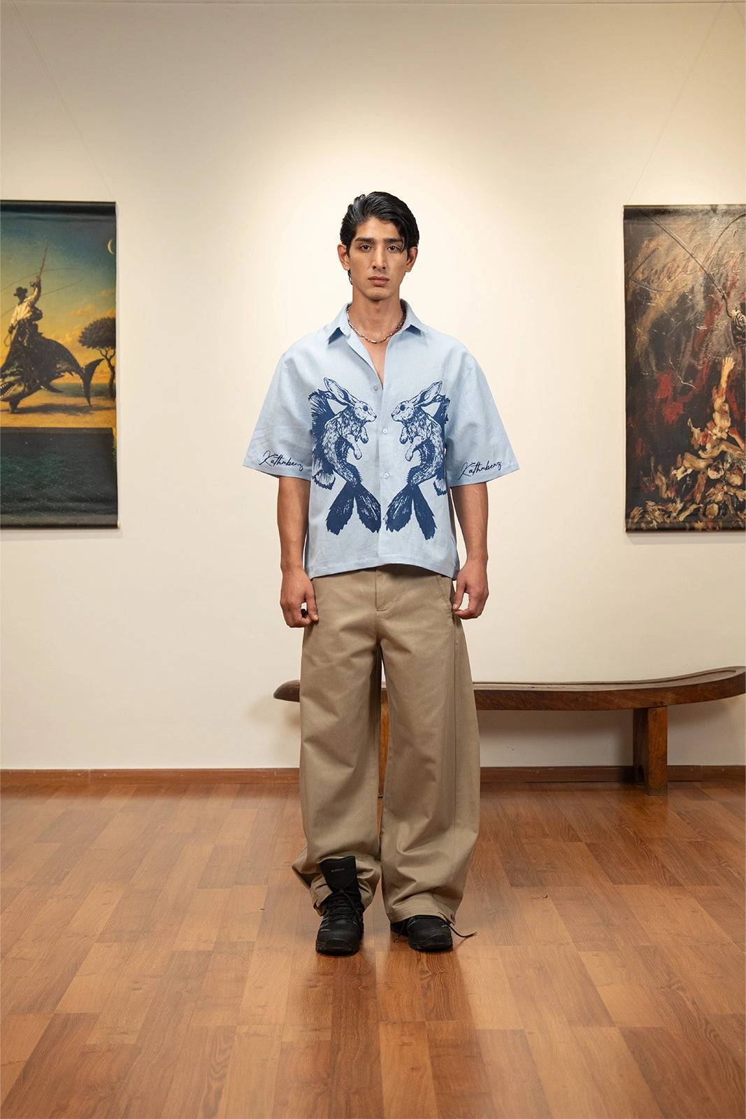 Finhare Linen Shirt - Ice Blue