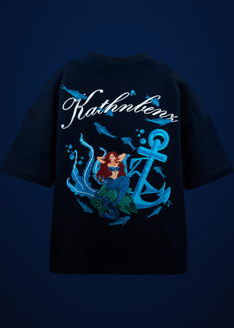 Kathnbenz The Oath’s Waves Oversized T-shirt front view – premium streetwear India