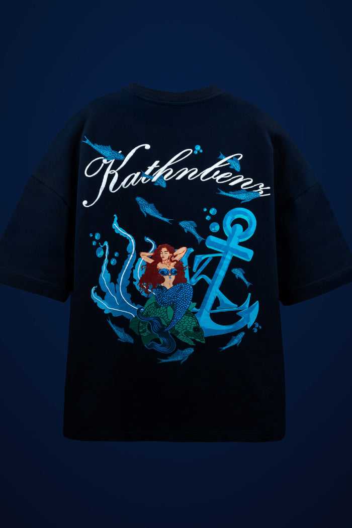 Kathnbenz The Oath’s Waves Oversized T-shirt front view – premium streetwear India