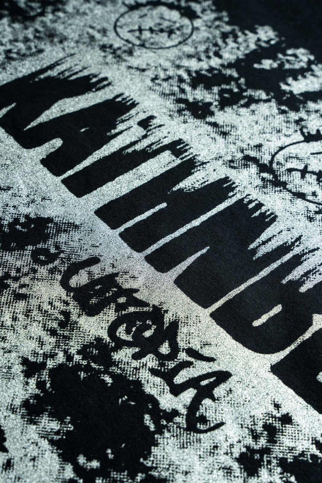 Dark Utopia oversized streetwear t-shirt close view