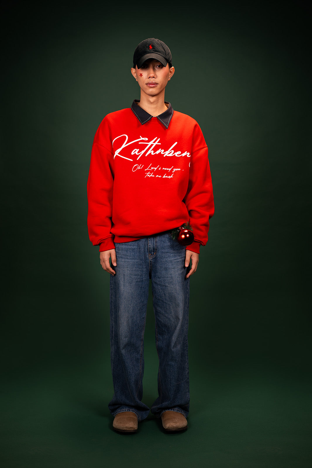 Kathnbenz crewneck red men streetwear Kathnbenz premium quality