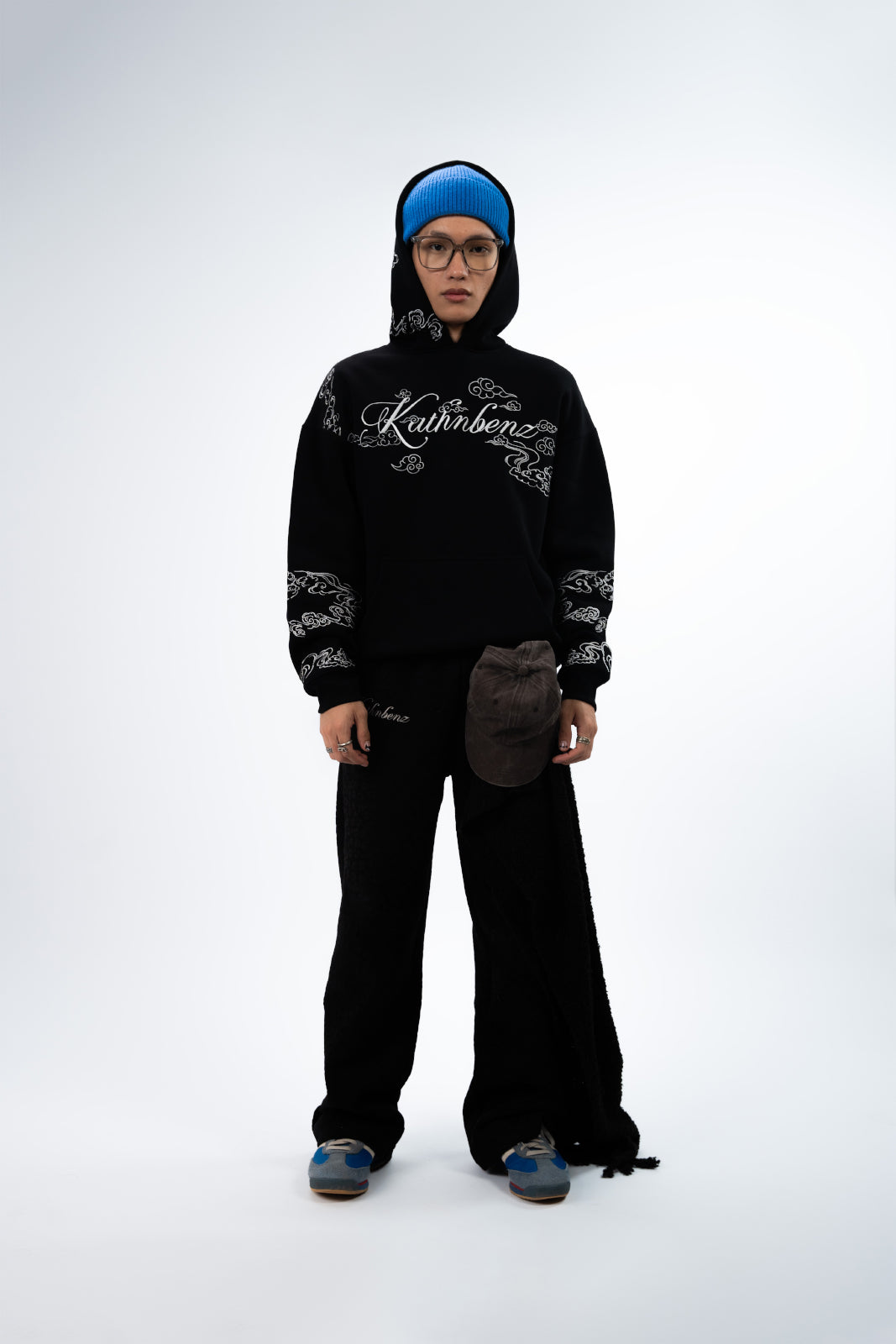 Kathnbenz hoodie black men premium Hier of Light back view quality