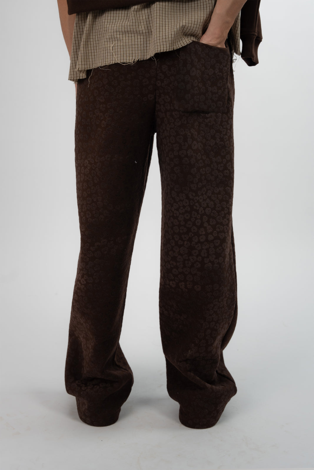 Kathnbenz streetwear pants brown men fabric detail structured fit