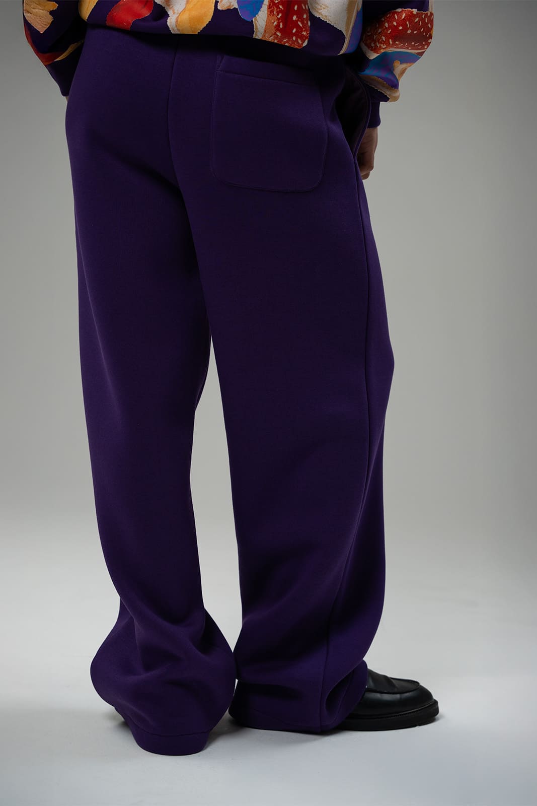 Kathnbenz streetwear pants purple men fabric detail structured fit