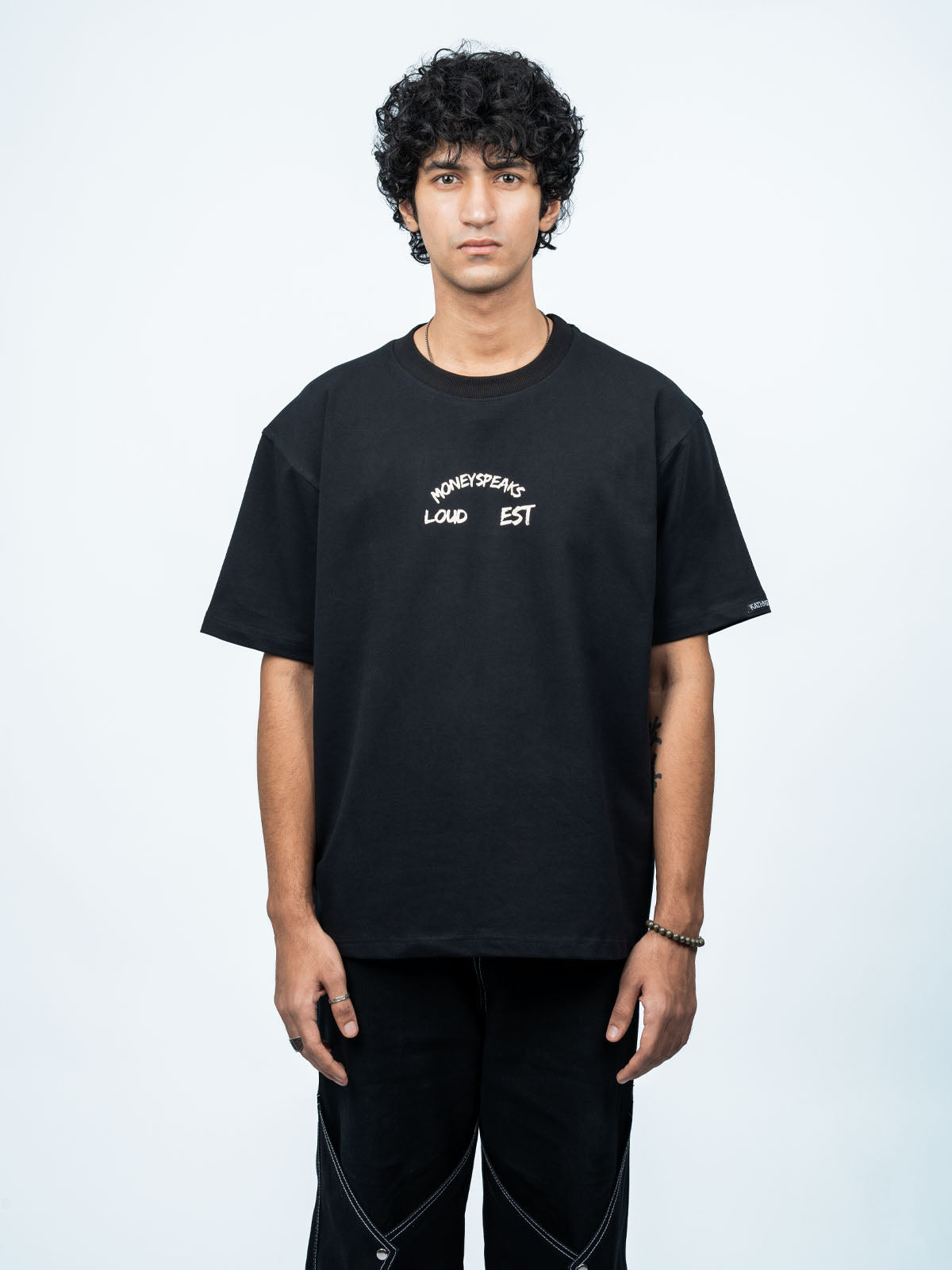 Kathnbenz streetwear tshirt men bold Bankroll Bandit back view premium