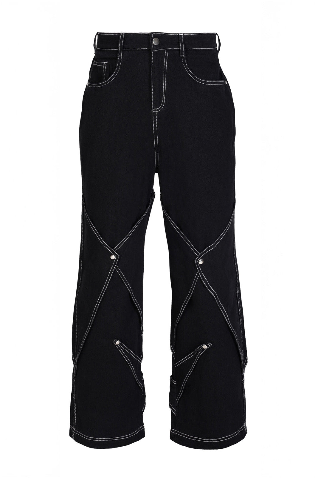 Block Rockin oversized baggie denim pants for men by Kathnbenz
