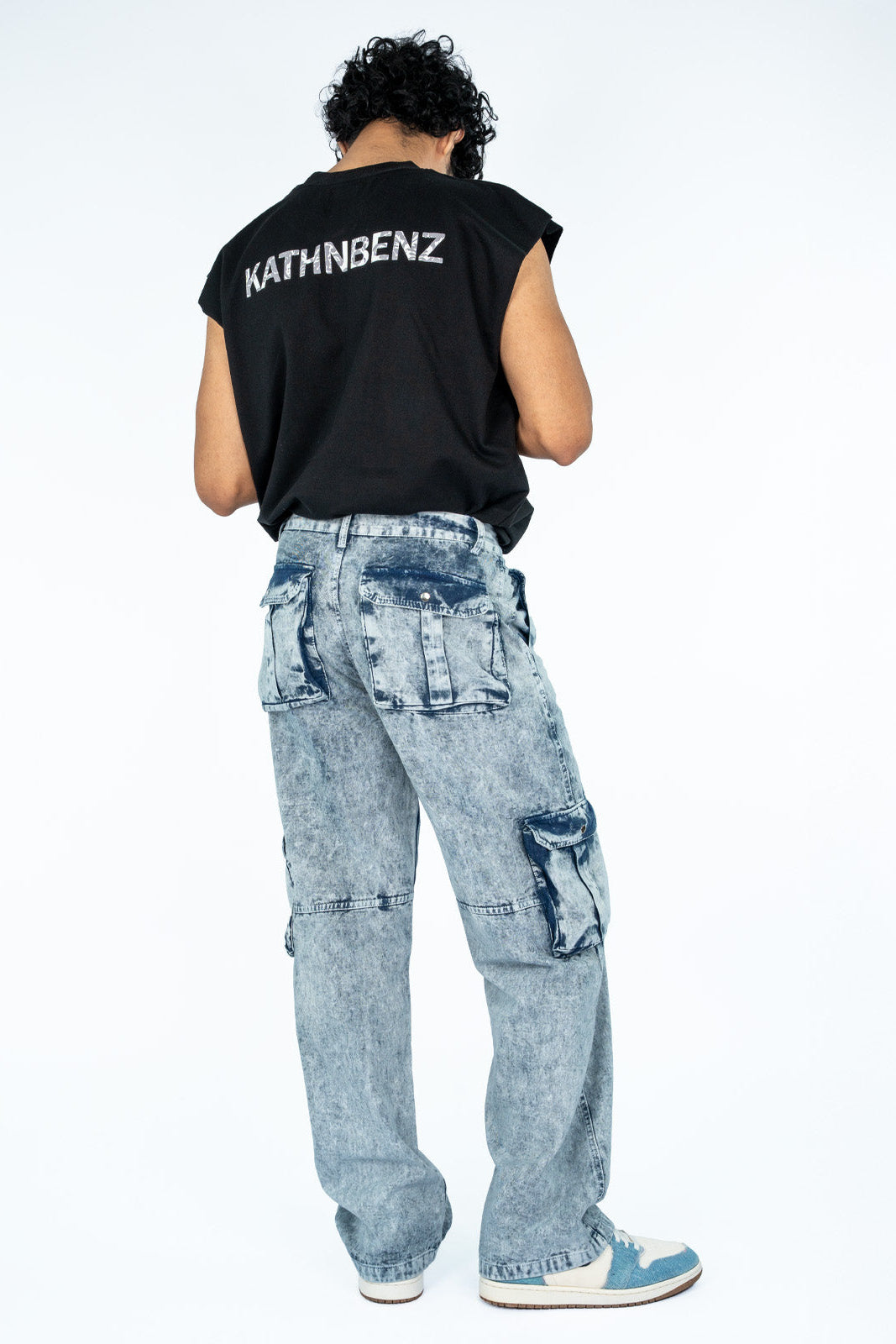 Frostbite Stash oversized cargo pants back view relaxed fit
