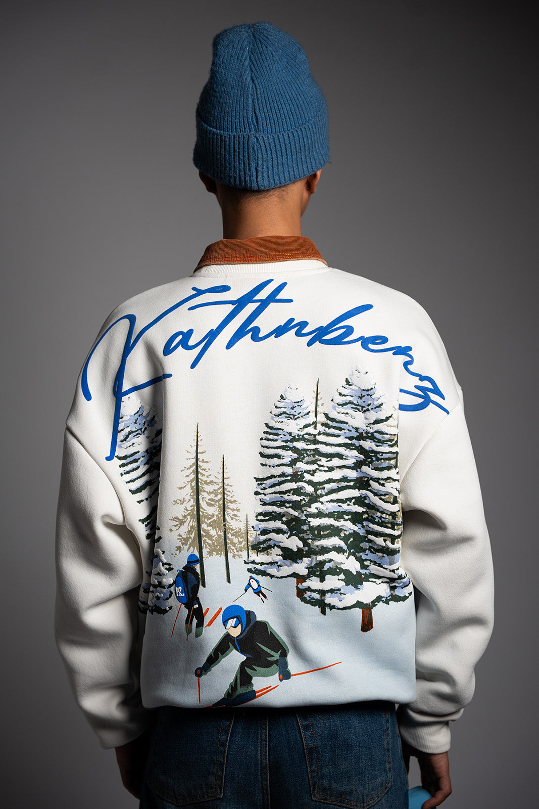 Kathnbenz crewneck off white men winter Winter Glide front view
