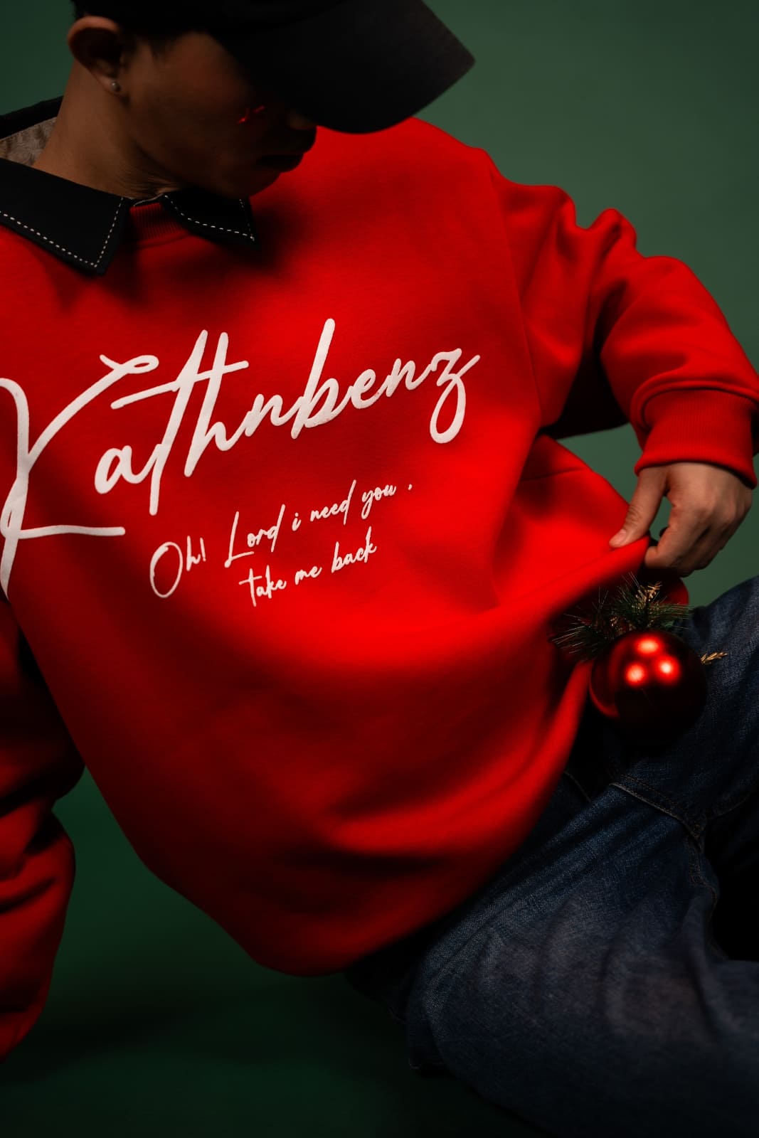 Kathnbenz crewneck red men streetwear Kathnbenz premium quality