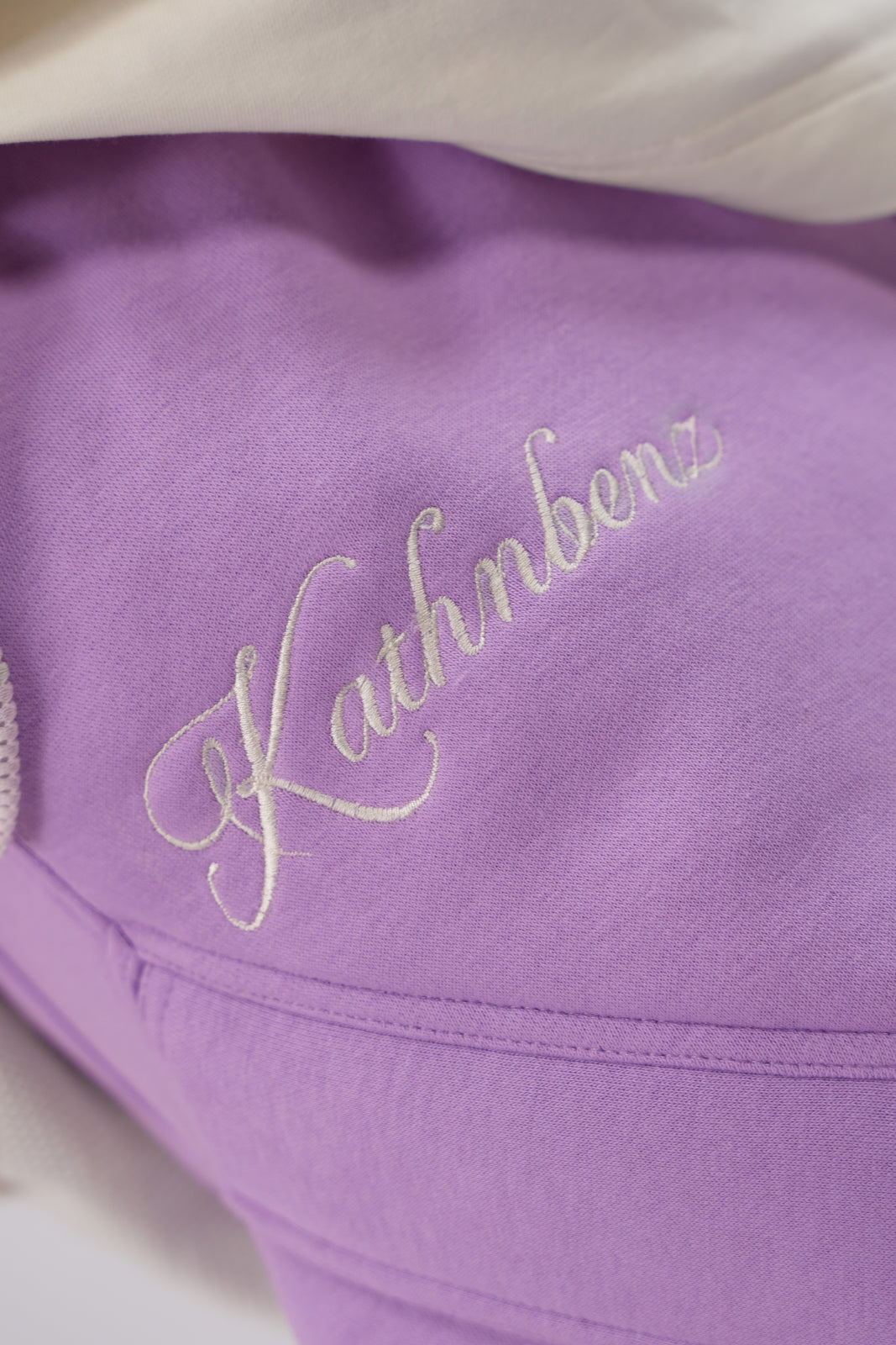 Kathnbenz streetwear pants lavender men fabric detail structured fit